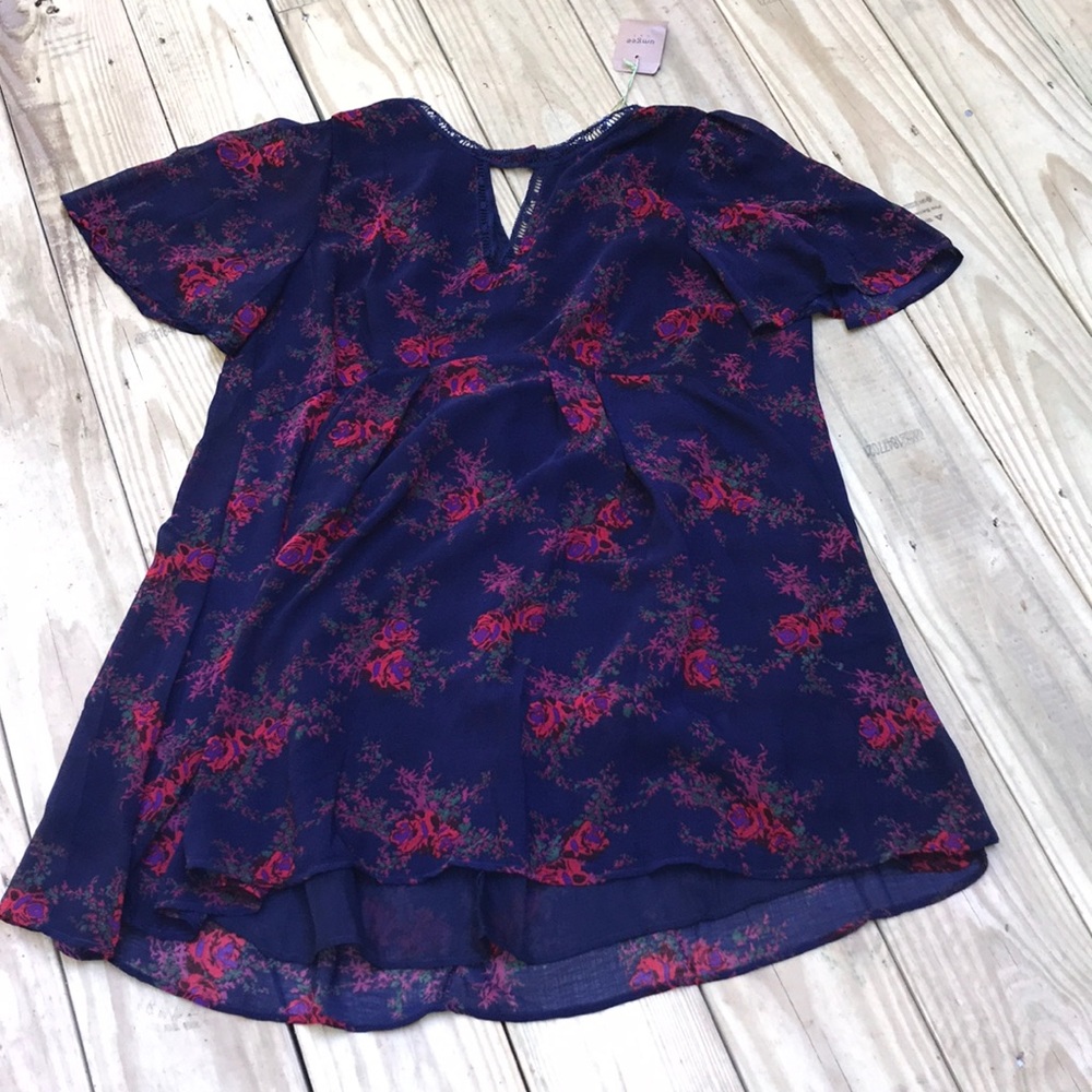 NWOT /  umgee - large - Boho Navy/floral dress